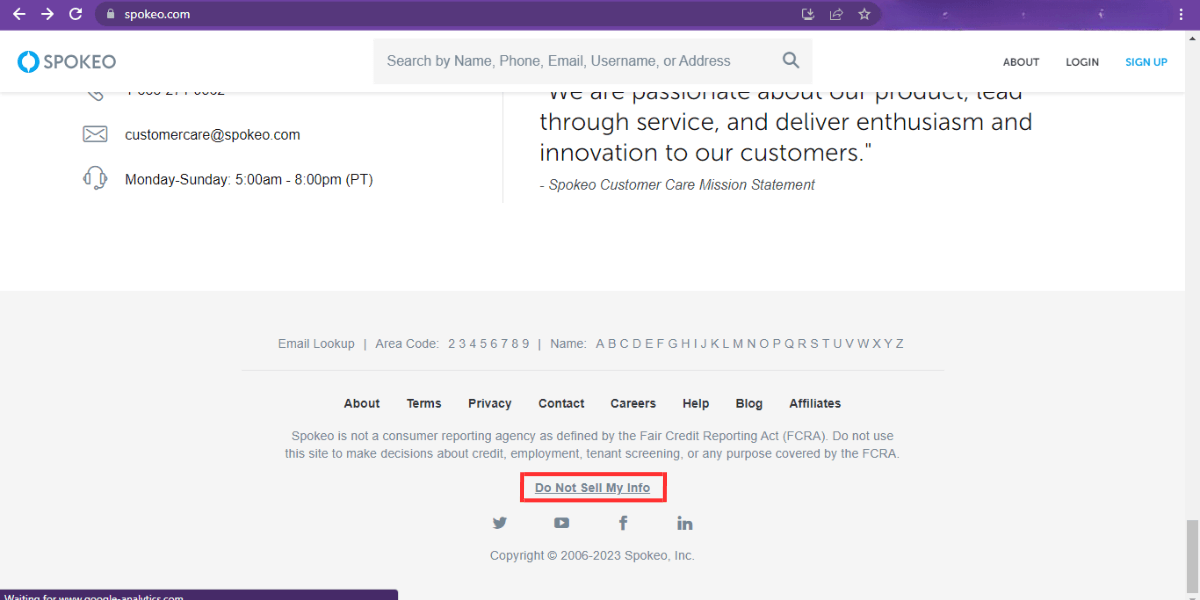 don't sell my personal data on spokeo